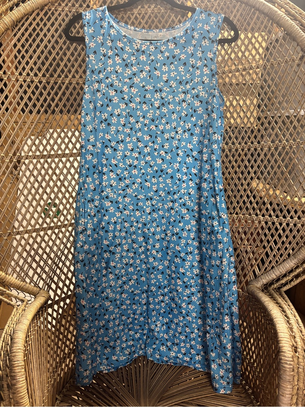 Blue Floral A-Line Women's Skirt